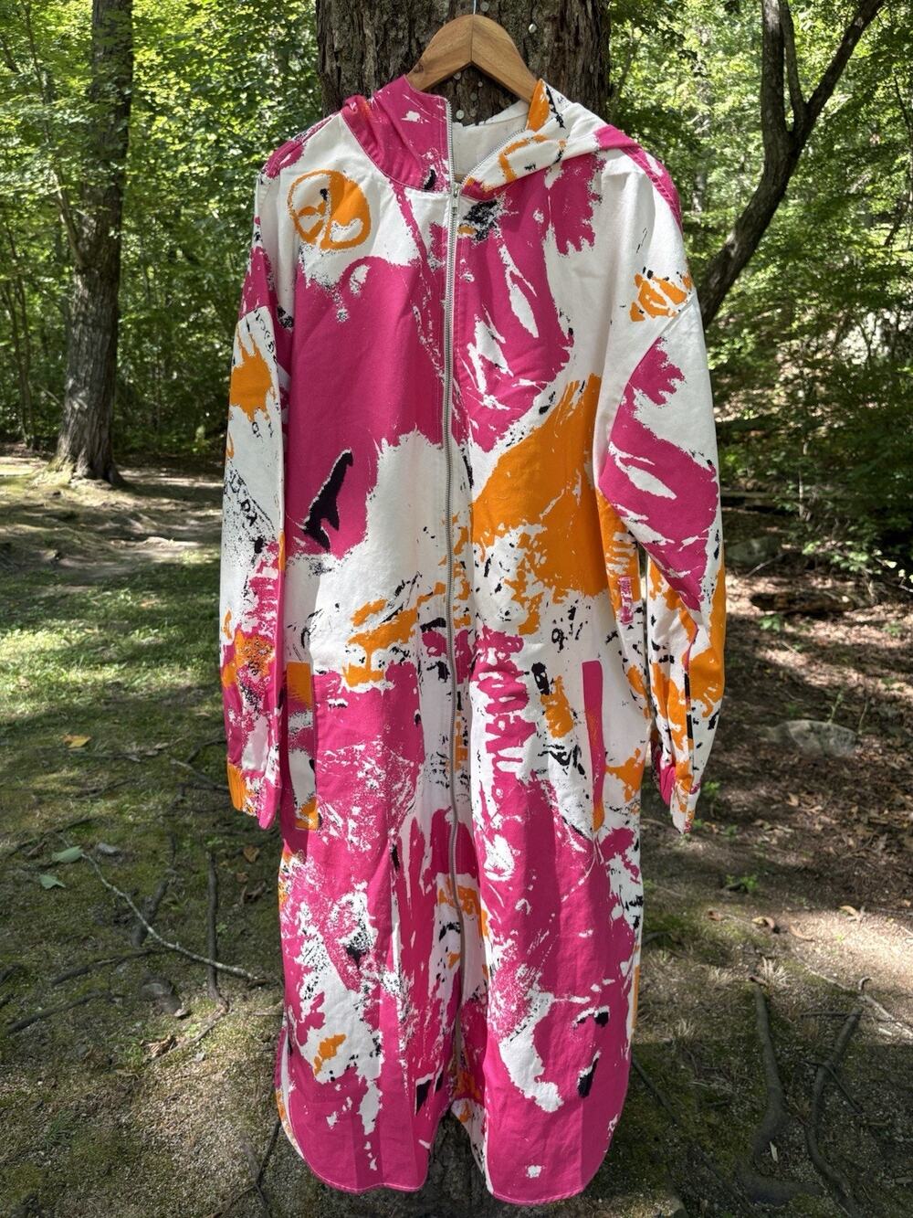 Rare/self All-Gender Hooded Zip Front Twill Coat Size 4